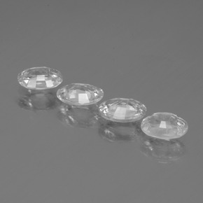 Gemas de circón blanco natural de 3,73 ct, corte óvalo, VS