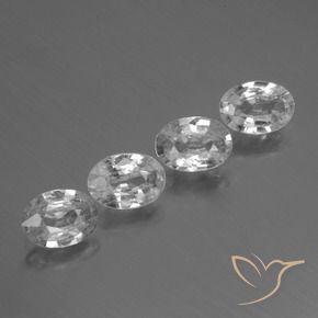 Gemas de Circón Blanco natural de 4.06 ct, Ovalada, VS