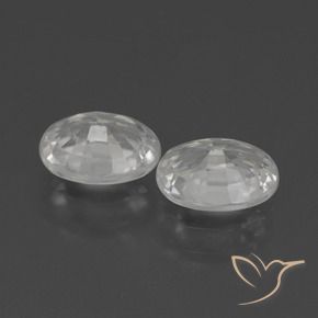 Gemas de Circón Blanco natural de 2.46 ct, Ovalada, VVS