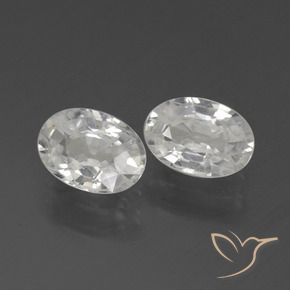Gemas de Circón Blanco natural de 2.36 ct, Ovalada, VVS