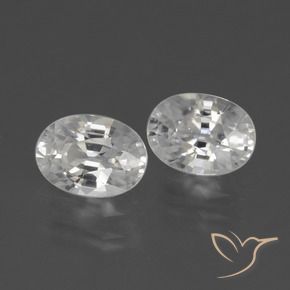 Gemas de Circón Blanco natural de 2.65 ct, Ovalada, VS