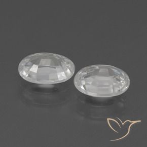 Gemas de Circón Blanco natural de 2.36 ct, Ovalada, VVS