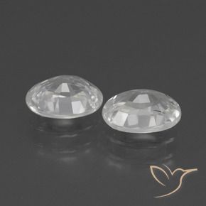 Gemas de Circón Blanco natural de 2.47 ct, Ovalada, VVS