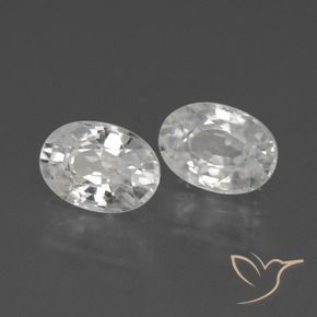 Gemas de Circón Blanco natural de 2.80 ct, Ovalada, VVS