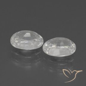 Gemas de Circón Blanco natural de 2.80 ct, Ovalada, VVS