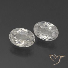 Gemas de Circón Blanco natural de 2.04 ct, Ovalada, VVS-VS