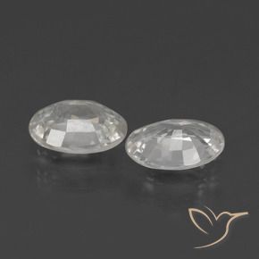 Gemas de Circón Blanco natural de 2.04 ct, Ovalada, VVS-VS