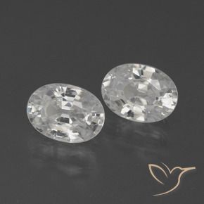 Gemas de Circón Blanco natural de 2.62 ct, Ovalada, VVS-VS