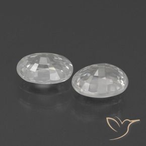 Gemas de Circón Blanco natural de 2.62 ct, Ovalada, VVS-VS
