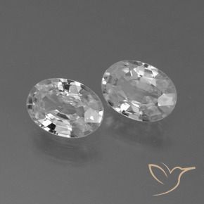 Gemas de Circón Blanco natural de 2.39 ct, Ovalada, VVS-VS