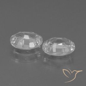 Gemas de Circón Blanco natural de 2.39 ct, Ovalada, VVS-VS