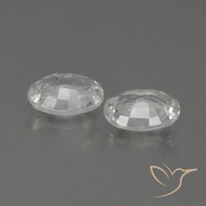 Gemas de Circón Blanco natural de 2.10 ct, Ovalada, VVS-VS