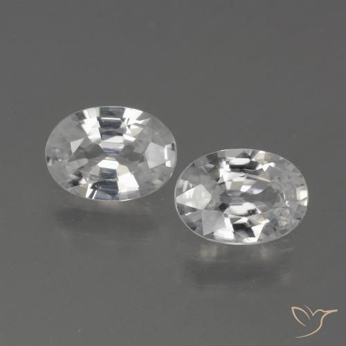 2.27ctw Natural Blanco Circón, Ovalada, VVS-VS