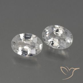 Gemas de Circón Blanco natural de 2.27 ct, Ovalada, VVS-VS