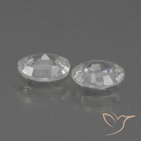 Gemas de Circón Blanco natural de 2.27 ct, Ovalada, VVS-VS