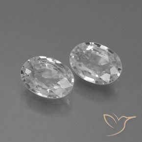 Gemas de Circón Blanco natural de 2.16 ct, Ovalada, VS