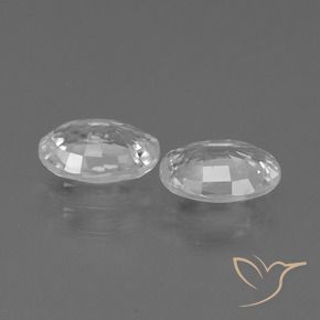 Gemas de Circón Blanco natural de 2.16 ct, Ovalada, VS