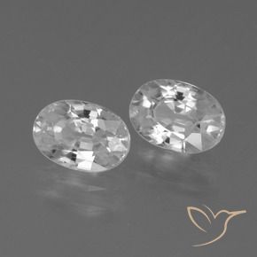 Gemas de Circón Blanco natural de 2.63 ct, Ovalada, VVS-VS