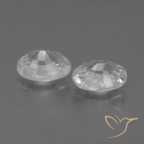 Gemas de Circón Blanco natural de 2.63 ct, Ovalada, VVS-VS