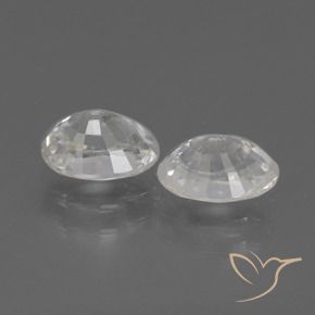 Gemas de Circón Blanco natural de 2.56 ct, Ovalada, VS