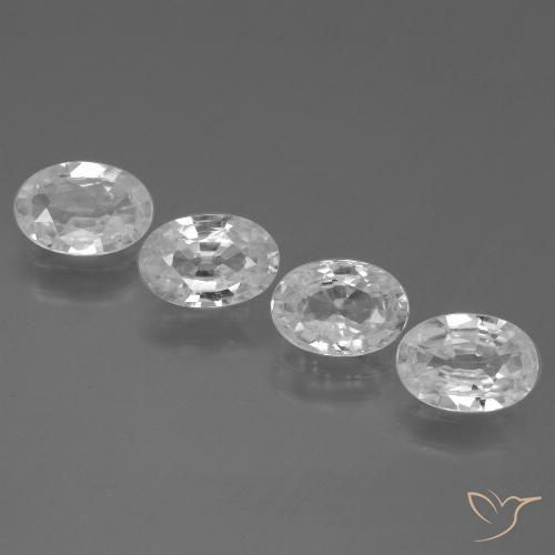 3.86ctw Natural Blanco Circón, Ovalada, VS