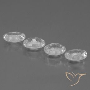 Gemas de Circón Blanco natural de 3.86 ct, Ovalada, VS