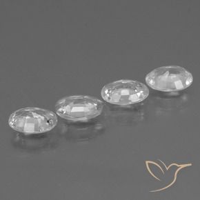 Gemas de Circón Blanco natural de 3.47 ct, Ovalada, VS