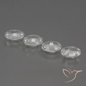 Gemas de Circón Blanco natural de 4.56 ct, Ovalada, VS