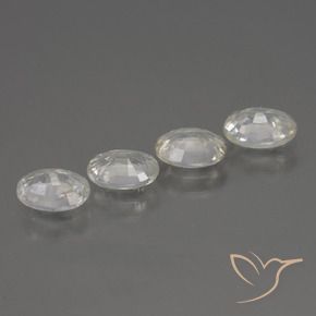 Gemas de Circón Blanco natural de 4.34 ct, Ovalada, VS