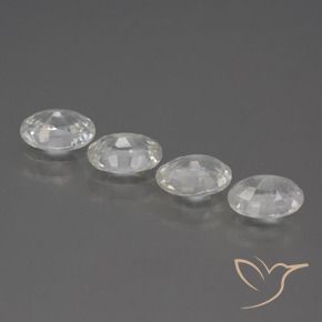 Gemas de Circón Blanco natural de 4.70 ct, Ovalada, VS
