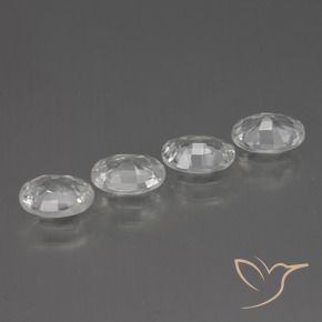 Gemas de Circón Blanco natural de 4.16 ct, Ovalada, VS