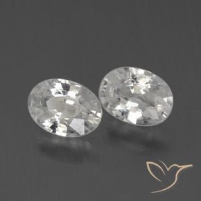Gemas de Circón Blanco natural de 2.31 ct, Ovalada, VS