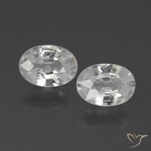2.16ctw Natural Blanco Circón, Ovalada, VVS-VS