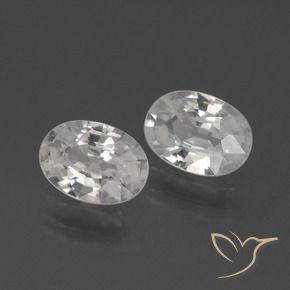 Gemas de Circón Blanco natural de 2.16 ct, Ovalada, VVS-VS
