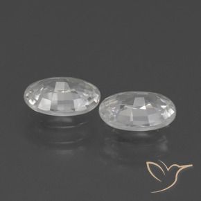 Gemas de Circón Blanco natural de 2.16 ct, Ovalada, VVS-VS