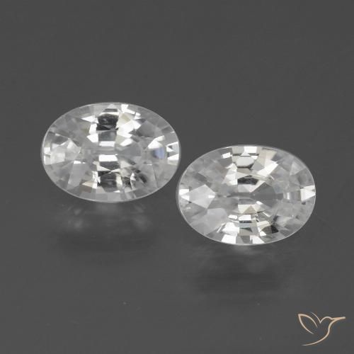 2.32ctw Natural Blanco Circón, Ovalada, VVS