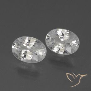 Gemas de Circón Blanco natural de 2.32 ct, Ovalada, VVS