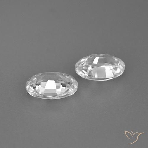 Gemas de Circón Blanco natural de 2.25 ct, Ovalada, VS