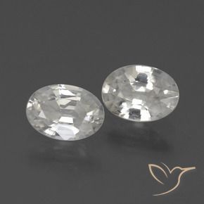 Gemas de Circón Blanco natural de 2.25 ct, Ovalada, VVS-VS
