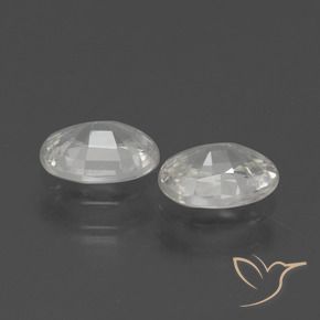 Gemas de Circón Blanco natural de 2.25 ct, Ovalada, VVS-VS
