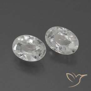 Gemas de Circón Blanco natural de 2.30 ct, Ovalada, VS