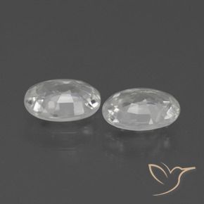 Gemas de Circón Blanco natural de 2.30 ct, Ovalada, VS