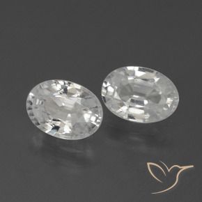Gemas de Circón Blanco natural de 2.46 ct, Ovalada, VS