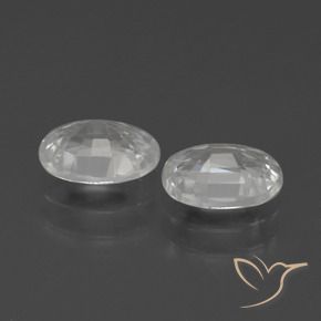 Gemas de Circón Blanco natural de 2.46 ct, Ovalada, VS