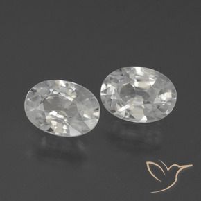 Gemas de Circón Blanco natural de 2.35 ct, Ovalada, VS