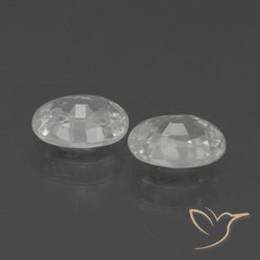 Gemas de Circón Blanco natural de 2.35 ct, Ovalada, VS