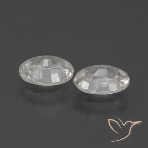 Gemas de Circón Blanco natural de 2.27 ct, Ovalada, VS