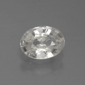 Circón blanco natural de 1,01 ct, corte óvalo, VS