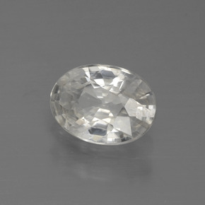 Circón blanco natural de 1,01 ct, corte óvalo, VS