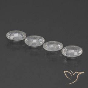 Gemas de Circón Blanco natural de 3.92 ct, Ovalada, VS